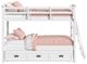 Elements International Hampton Kids White Youth Twin/Twin Loft Bed with Ladder and Trundle-2