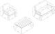 Linon Cosgrove 4-Piece Gray Fabric/Wooden Outdoor Patio Chat Set-2