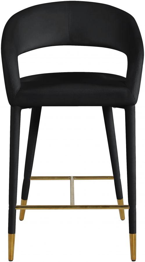 Meridian Furniture Destiny Black Velvet Stool-2