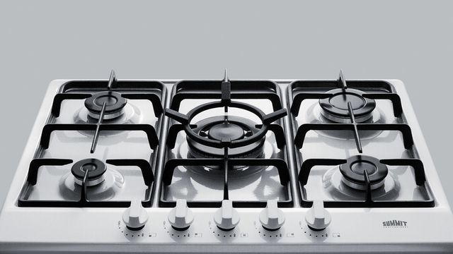 Summit® 27" White Gas Cooktop-1
