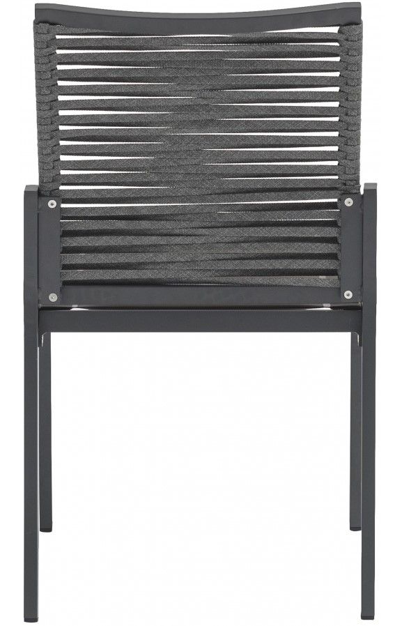 Meridian Furniture Maldives 2-Piece Grey Aluminum 35" Outdoor Patio Dining Side Chair Set-3