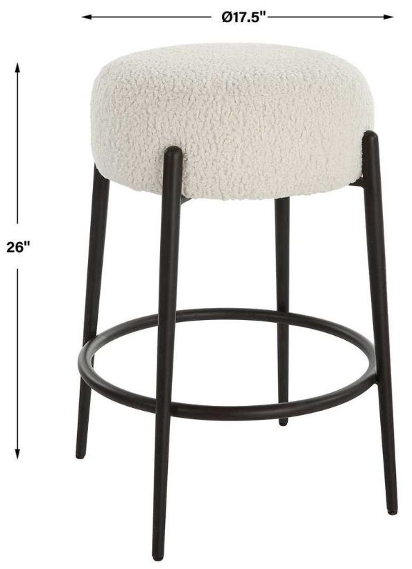 Uttermost® Arles Black/White Counter Stool-2