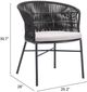Zuo® Modern Freycinet 2-Piece Black/Gray Steel Outdoor Dining Arm Chair Set-5