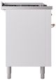 Ilve® Nostalgie II Series 60" White Pro Style Dual Fuel Range-2