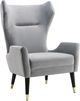 TOV Furniture Logan Grey Velvet Chair-2