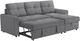 Monarch Specialties Inc. Lumos-13 Dark Grey Sleeper Sofa Storage Lounger and Reversible Chaise-0
