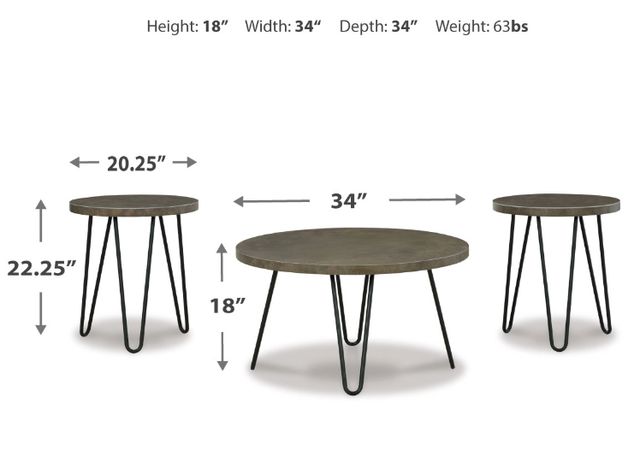 Signature Design by Ashley® Hadasky 3-Piece Two-Tone Occasional Table Set-1