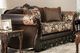 Furniture of America® Newdale Brown/Gold Loveseat-0