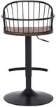 Armen Living Edward Walnut Glazed Adjustable Bar Stool-4