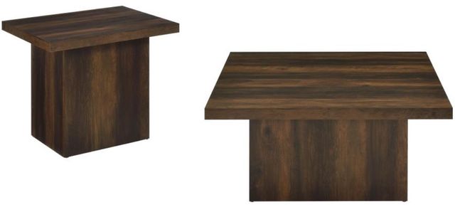 Coaster® Devar 2-Piece Dark Pine Occasional Table Set-0
