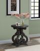 Elements International Stone Smokey Dark Ash Round Side Table-1