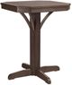 C R Plastic St. Tropez Chocolate Square Counter Pedestal Table-0