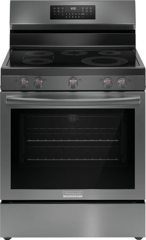 Frigidaire Gallery® 30" Smudge-Proof® Black Stainless Steel Freestanding Electric Range -0
