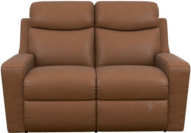 La-Z-Boy® Emmons Oak Leather Power Reclining Loveseat with Headrest and Lumbar-1