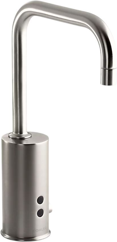 KOHLER® Gooseneck Vibrant Stainless Touchless Faucet with Insight™ Technology, DC-Powered-0