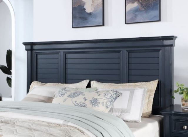 Furniture of America® Manzanillo 4-Piece Slate Blue Queen Bedroom Set-2