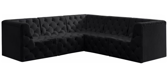Meridian Furniture Tuft 5-Piece Black Modular Sectional Set-0