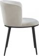 Meridian Furniture Skylar Cream/Matte Black Velvet Dining Chair-2