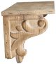 A & B Home Brown Floating Wall Shelf with Floral Motif-3