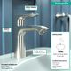 Hansgrohe Metris Brushed Nickel 1.2 GPM Single-Hole Faucet 110 with Pop-Up Drain-2