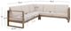 Linon Brinley 3-Piece Natural Fabric/Wooden Outdoor Sectional-2