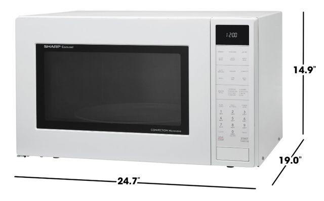 Sharp® 1.5 Cu. Ft. White Countertop Microwave-2