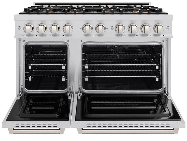 ZLINE 48" 6.7 cu. ft. Dual Fuel Range with 8 Burner DuoPro™ Cooktop and Dual Ovens in Stainless Steel -1