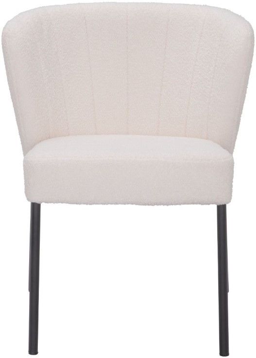 Zuo® Modern Aimee 2-Piece Black/Cream Dining Side Chair Set-1
