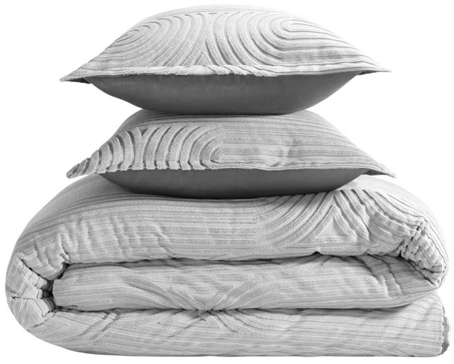 BEDGEAR® Performance® 3-Piece Racetrack/Light Gray Moisture-Wicking King Duvet and Sham Set-0