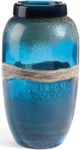 Giftcraft Blue/Gold Small Glass Vase-0