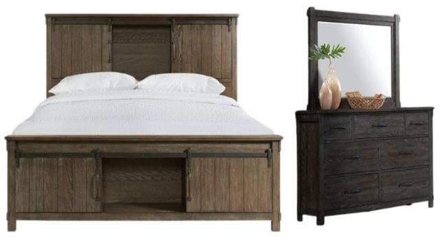 American Wholesale Furniture Scott 3-Piece Chocolate Queen Bedroom Set-0