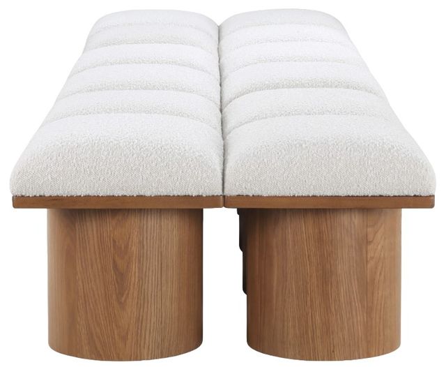 Meridian Furniture Pavilion 12-Piece Cream/Walnut 93" Modular Bench Set-3