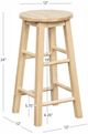 Linon Abby Unifinished Round Counter Stool-2