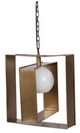 Crestview Collection Niles Antique Brass Medium Square Pendant-0