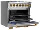 Kucht Professional KX Series 36" Stainless Steel Pro Style Dual Fuel Range with Gold Accents and Kucht Horus Thermostat-2