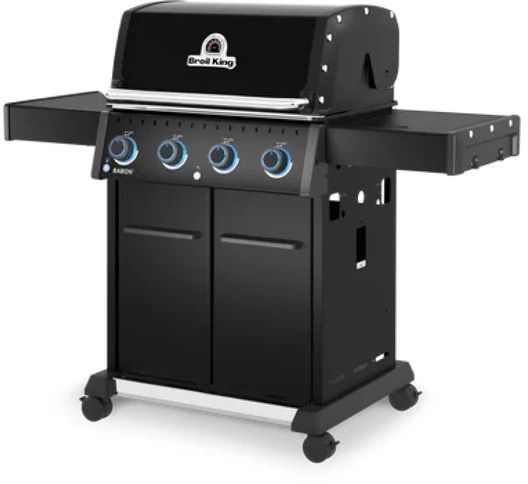 Broil King® Baron™ 420 Pro Shadow 4-Burner Black Freestanding Natural Gas Grill-3