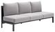 Zuo® Modern Horizon Black/Gray Aluminum Fabric Outdoor Sofa-0