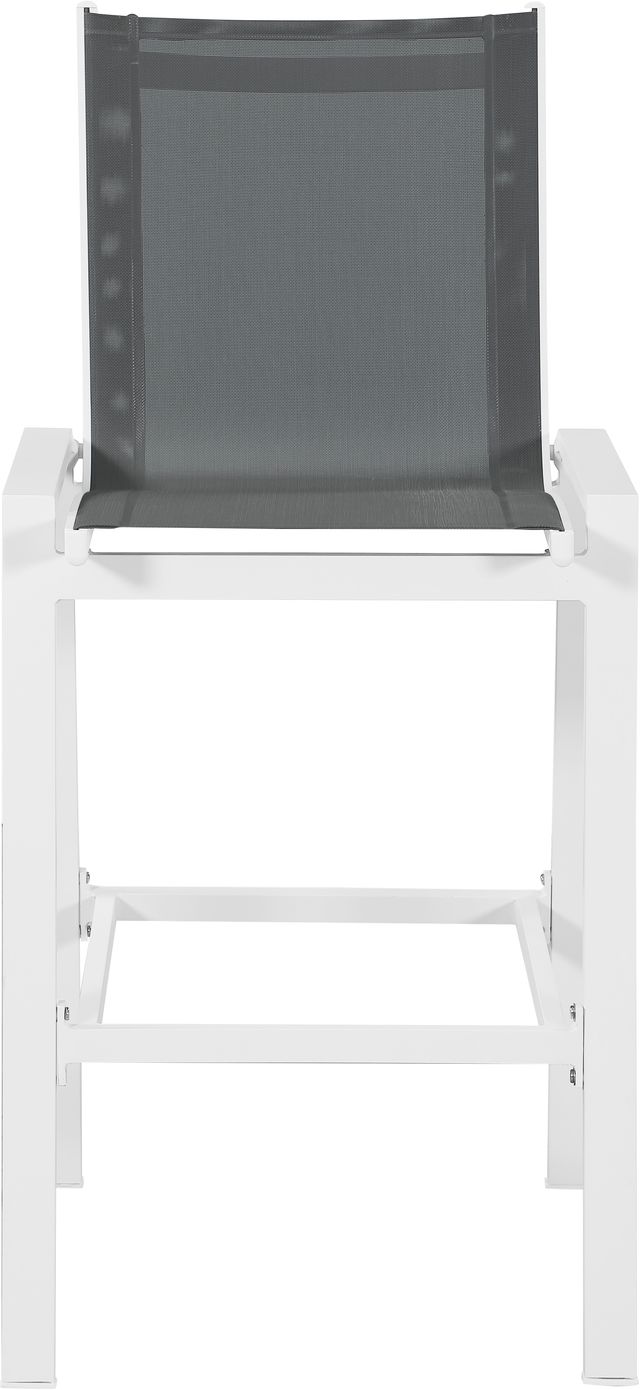 Meridian Furniture Nizuc 2-Piece Grey Outdoor Patio Mesh Barstool-1