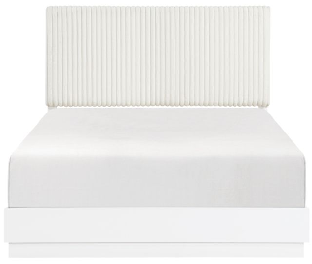 Homelegance® Linea Cream/Pearl White Eastern King Panel Bed-2