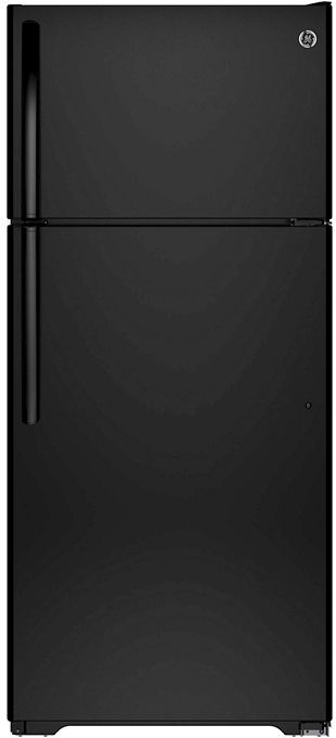 GE® 15.5 Cu. Ft. Top Freezer Refrigerator-Black-0