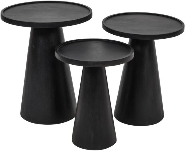 Jofran Inc. Global Archive Knox 3-Piece Black Nesting Table Set-0