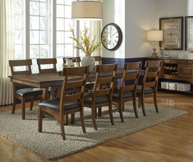 A-America® Ozark Mango Trestle Dining Table-1