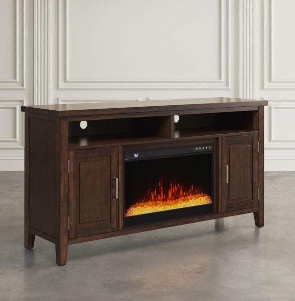 Jofran Inc. Urban Icon Merlot Electric Fireplace Media Console-1