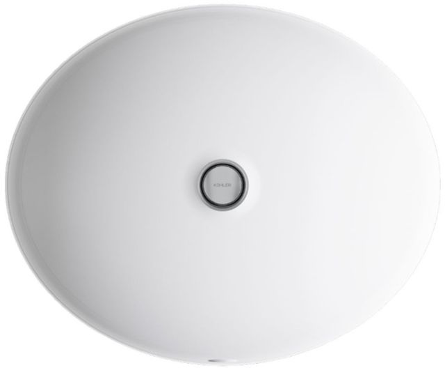 Kohler Canvas® White 19.44" Oval Undermount Bathroom Sink-1