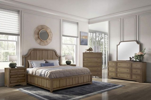Bernards Tarrington Almond 3-Drawer Nightstand-1