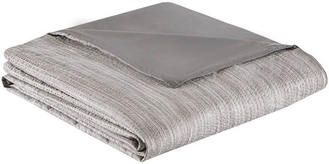 Olliix by Madison Park 3 Piece Grey King/California King Walter Printed Seersucker Duvet Cover Set-1