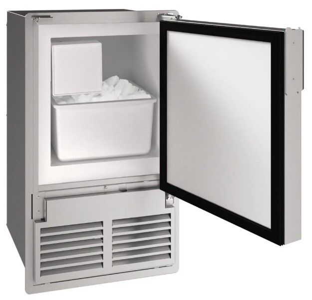 U-Line® Marine Stainless Solid 14" Built-in Crescent Ice Maker -1