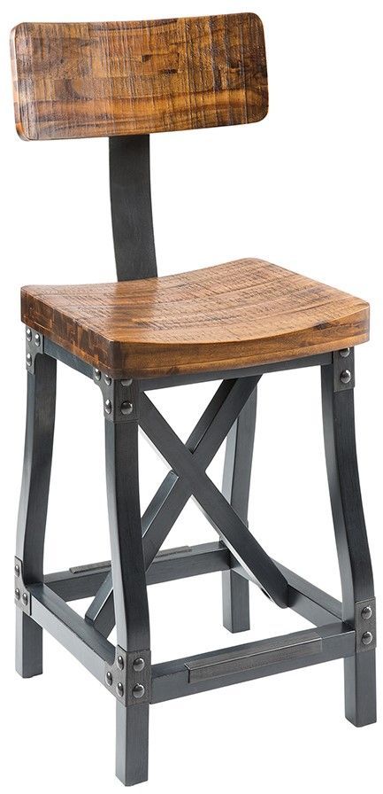 Olliix by INK+IVY Amber/Graphite Lancaster Bar Stool-0