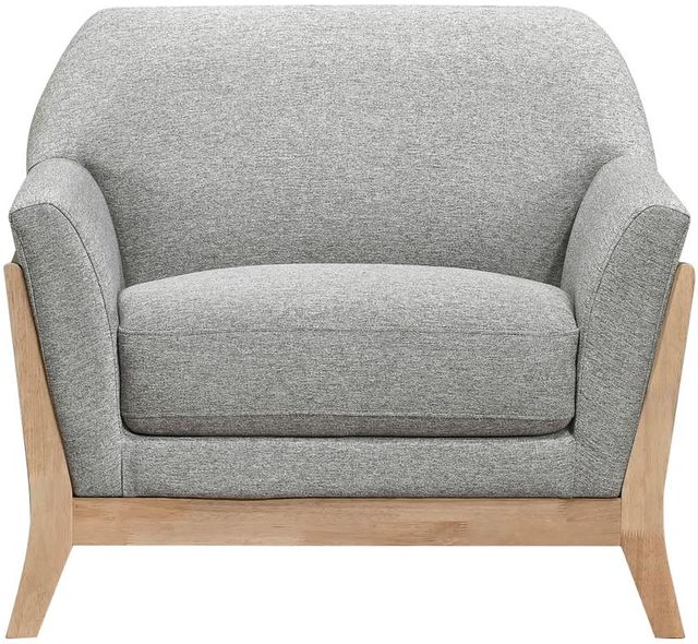 Coaster® Vaughn Gray Upholstered Flared Arm Accent Chair-1