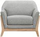 Coaster® Vaughn Gray Upholstered Flared Arm Accent Chair-1
